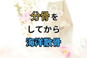分骨をしてから海洋散骨